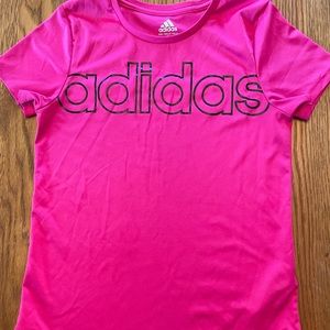 Adidas medium 10/12 girls pink shirt
